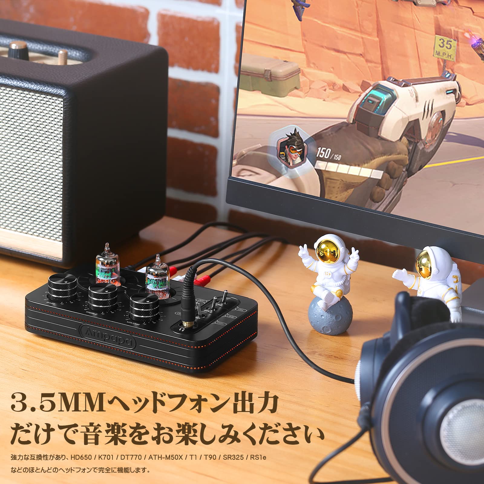 Ampapa A1真空管 フォノプリアンプ ヘッドフォンアンプ ホームステレオ Amazon.com: Ampapa A1 Vacuum Tube Phono Preamp, Headphone
